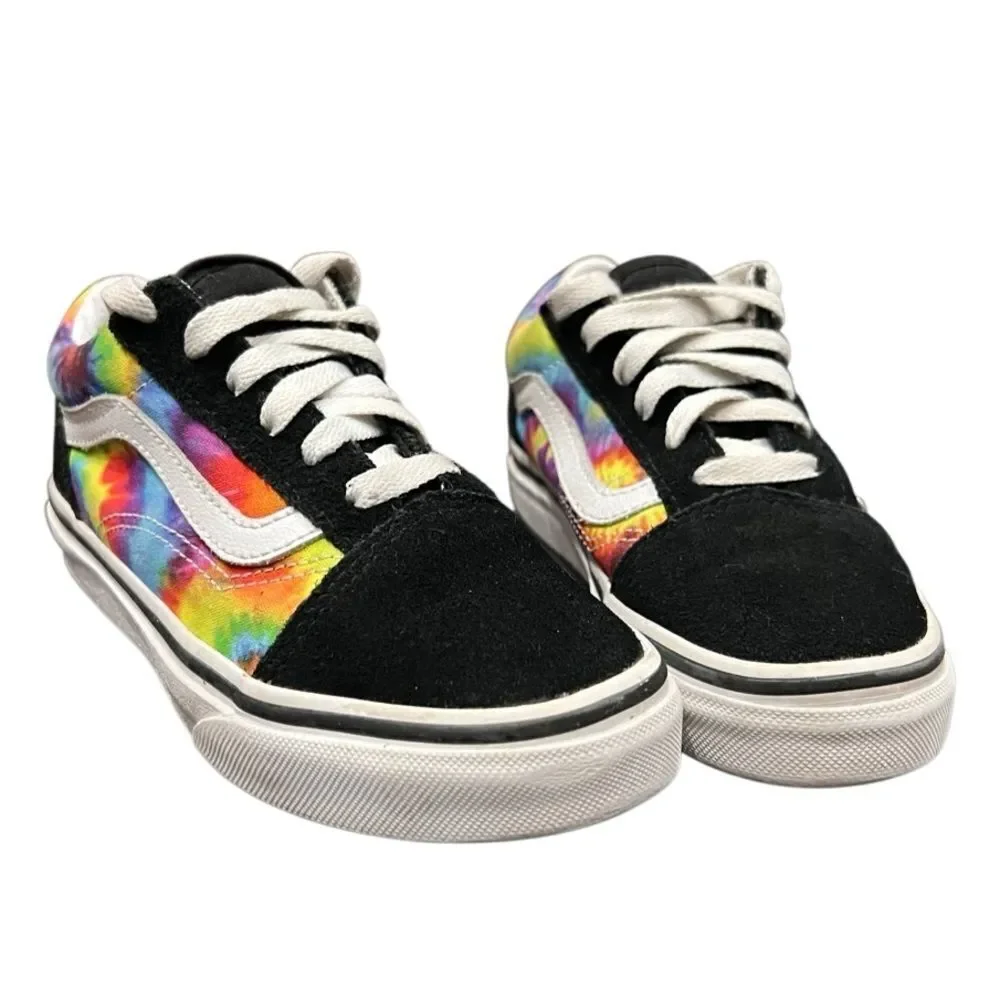 Vans OLD SKOOL SPIRAL TIE DYE SNEAKERS kids Size 1